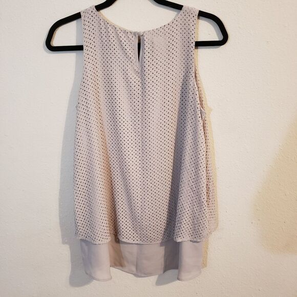 10P Alfani tan layered blouse - Picture 4 of 4